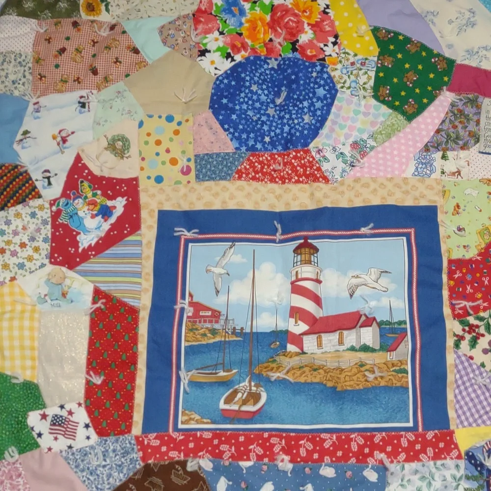 Handmade Crazy Quilt Blanket 42
